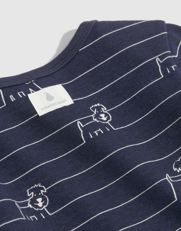 Country Road - Cotton Envelope Stripe Dog T-shirt