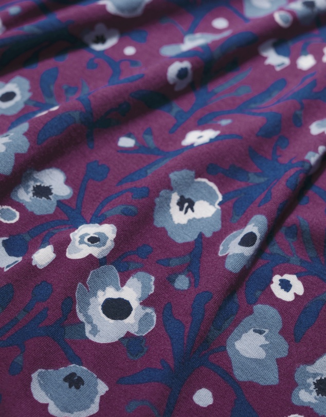 Seasalt - Seasalt Cornwall Purple Veronica Midi Dress Jersey