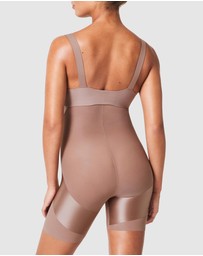 Spanx - Shaping Satin High-Waisted Booty-Lifting X Midthigh Shorts