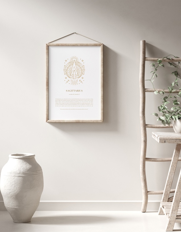 Olive et Oriel - Sagittarius Celestial Zodiac Art Print
