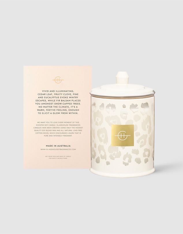 Glasshouse Fragrances - White Christmas 380g Soy Candle