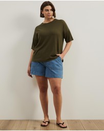 Atmos&Here Curvy - Sasha Waffle SS Tee