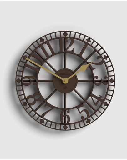 Newgate - Newgate Warehouse Wall Clock-Mocha Brown