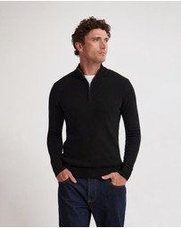 Oxford - Robert Zip Neck Knit Pullover