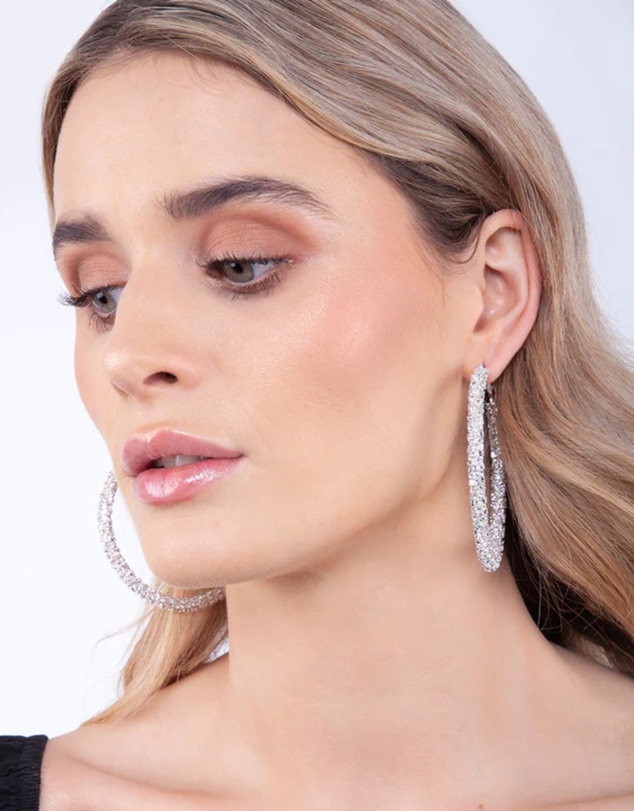 Lovisa - Diamante Hoop Earrings