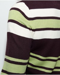 Dazie - Off Duty Striped Knit Sweater