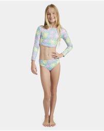 Roxy - Girls 8 to 16 Flower Lover Lycra Two Piece Rash Vest