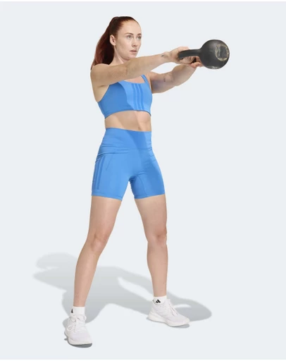 adidas Performance - Optime Workout 3-Stripes Short Leggings Womens