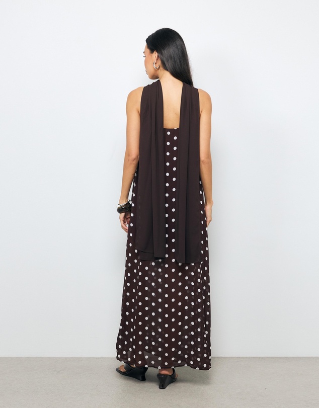 AERE - Talia Scarf Maxi Dress
