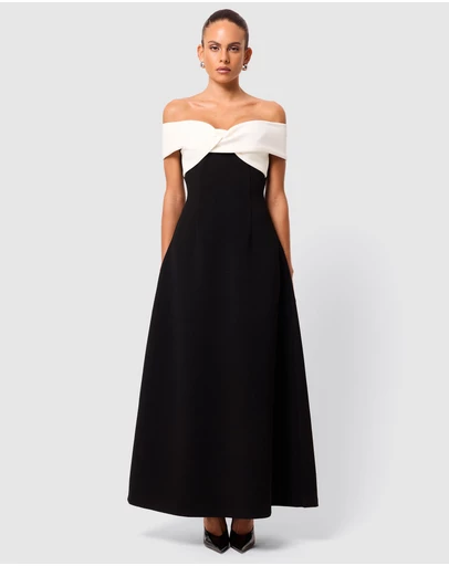 knee length dresses for ladies Windsor Midi Dress Black — Midi Dresses main image 0