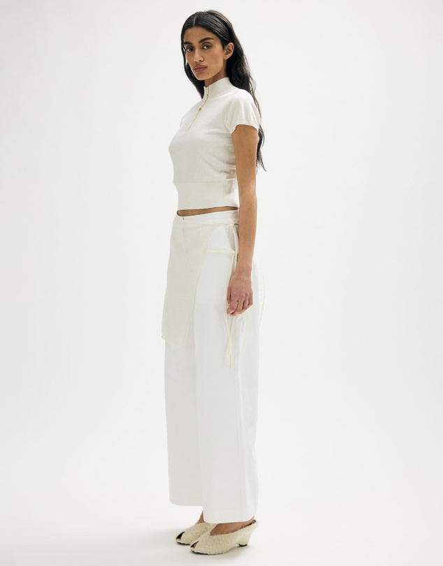 Minima Esenciales - Zoa Cotton Cashmere Funnel Neck Knit Top
