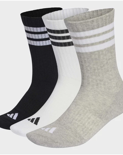 adidas Performance - 3-Stripes Cushioned Crew Socks 3 Pair Pack Unisex