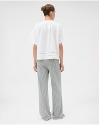 Oroton - Railroad Folk Straight Leg Pants