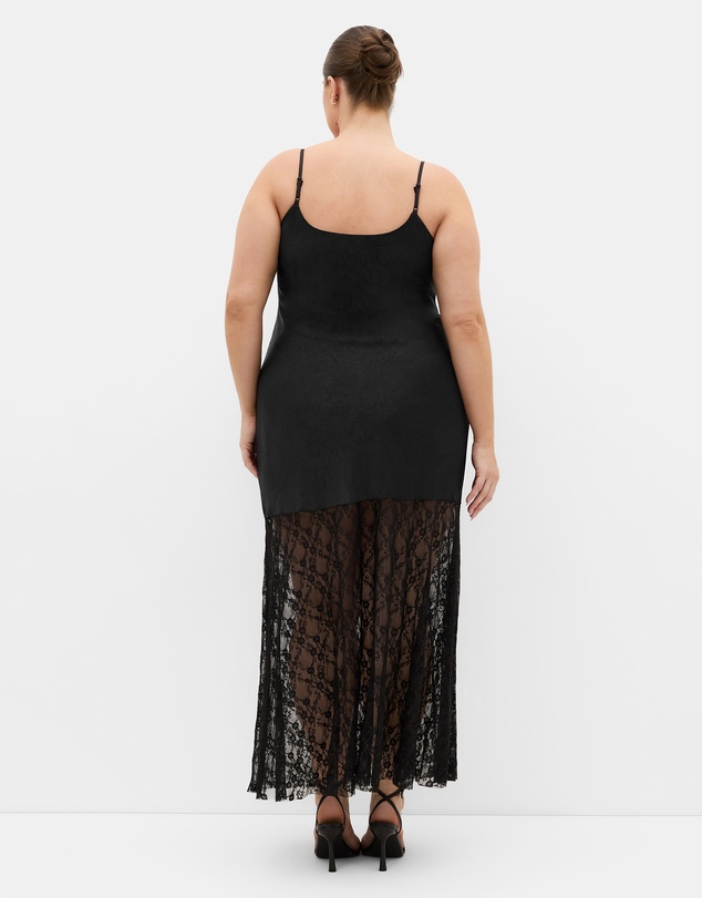 City Chic - Lilly Slip Lace Hem Maxi Dress