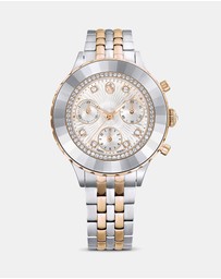Swarovski - Octea Chrono Watch, Swiss Made, Metal Bracelet, Rose Gold Tone, Mixed Metal Finish