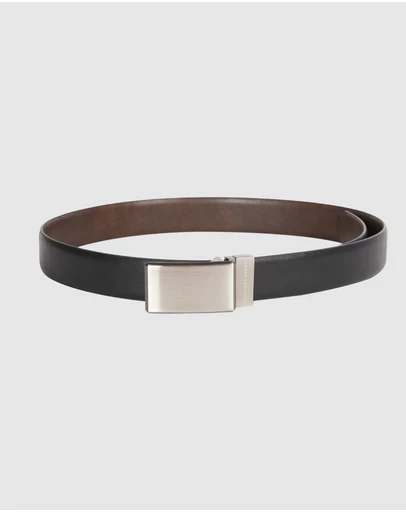 Geoffrey Beene - Plate Buckle Reversible Belt