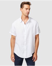 Vacay Swimwear - S/S White Linen Shirt