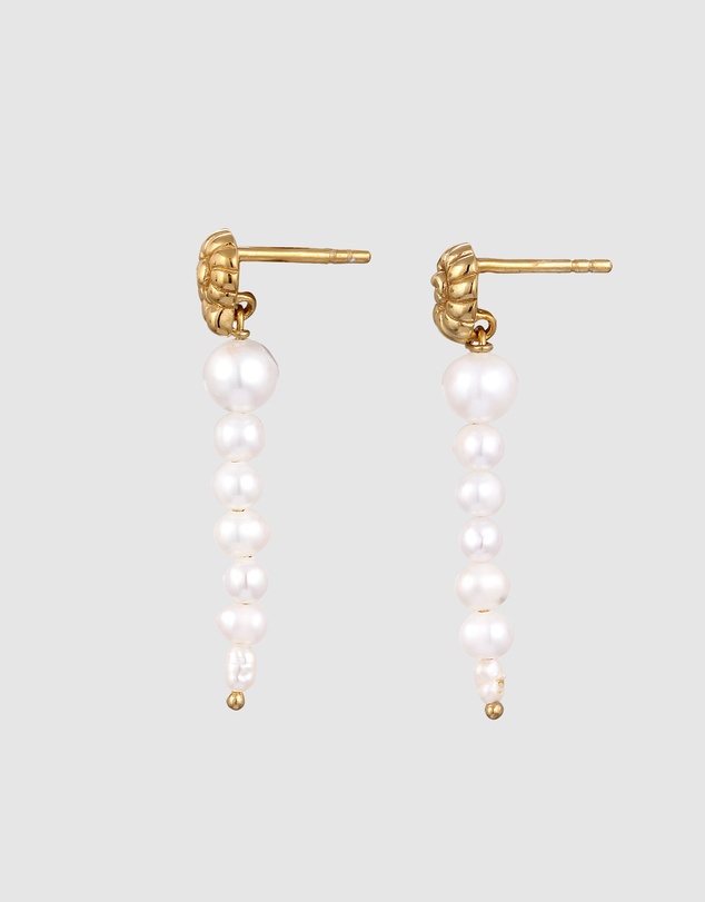Haze & Glory - ICONIC EXCLUSIVE - Coney Snail Pearl Stud Earrings - Gold