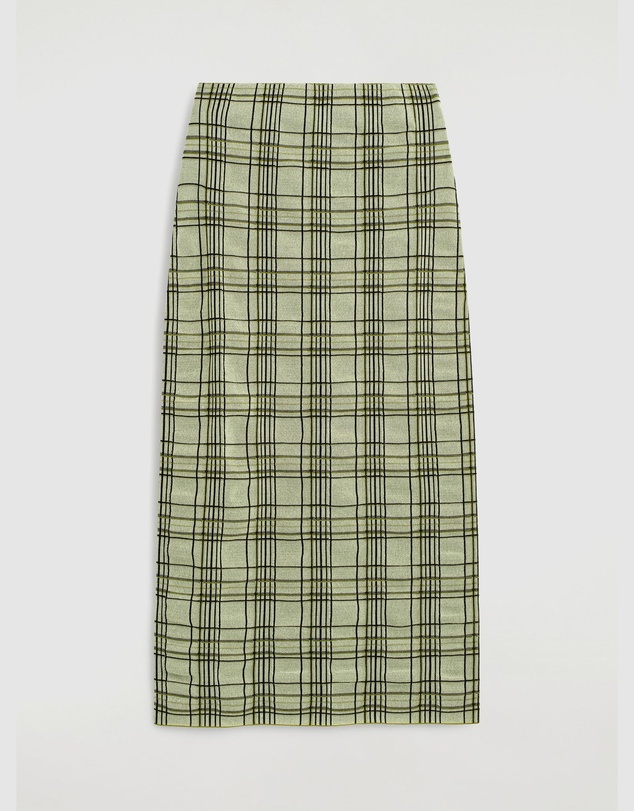 COS - Checked Cotton-Jacquard Midi Skirt