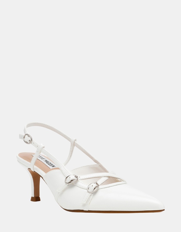 Steve Madden - Krave White Patent Heels