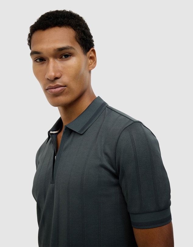 Politix - Davis Zip-up Knit Polo