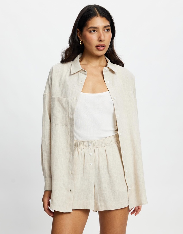 White By FTL - Nami Linen Shirt