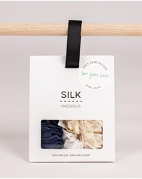 SILK MAGNOLIA - Pure Silk Scrunchie