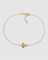 Elli Jewelry - Anklet Turtle 925 Sterling Silver Gold-Plated