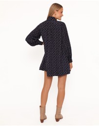 Petal & Pup - Baylie Long Sleeve Mini Dress - Navy Tulip Floral