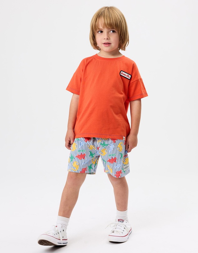Goldie + Ace - Dino Print Classic Shorts - Babies-Kids