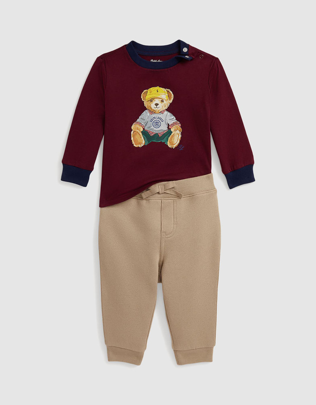 Polo Ralph Lauren - Polo Bear Jersey Tee & Fleece Trousers - Babies