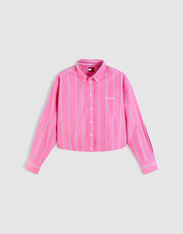 Tommy Jeans - Crop Gathered Script Shirt