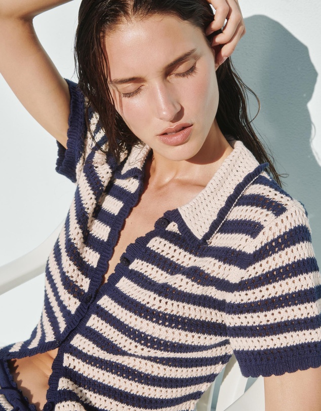 GAP - Cotton Crochet Relaxed SS Cardigan