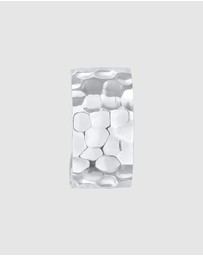 Kuzzoi - ICONIC EXCLUSIVE - Earrings Earcuff Wide Hammered Modern in 925 Sterling Silver