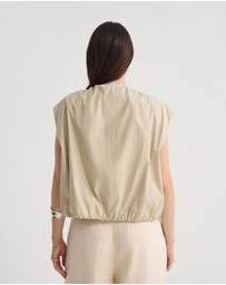 Oxford - Katie Sleeveles Bomber Jacket