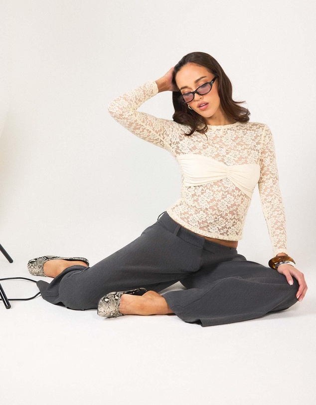 Alice In The Eve - Chelsea Lace Mesh Sheer Top