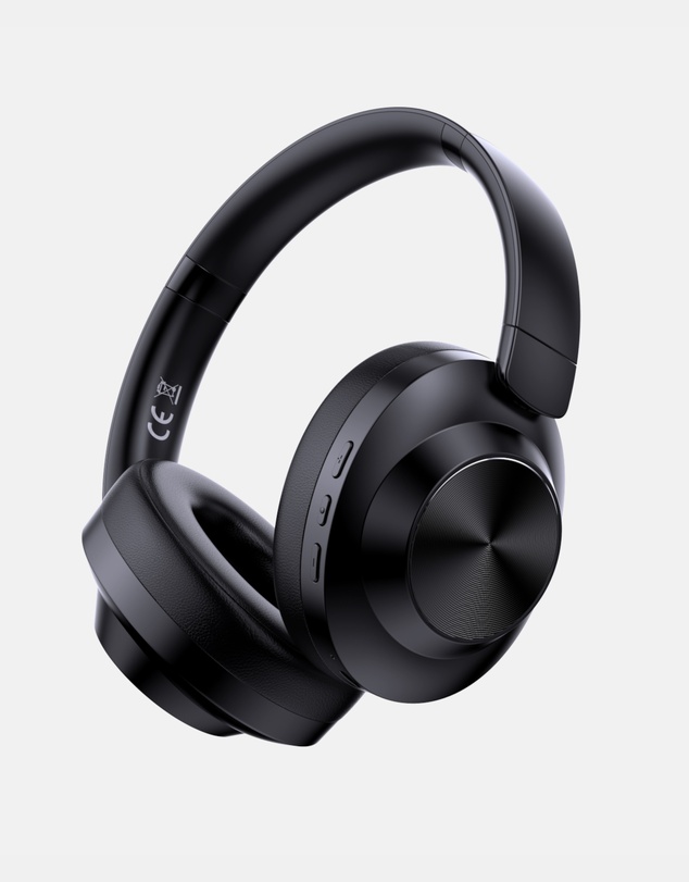 Friendie - AIR PRO 5 ANC Matte Black Noise Cancelling Headphones (Over Ear Headphones)