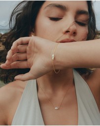 SAINT VALENTINE - Cielo Single Pearl Necklace - Gold