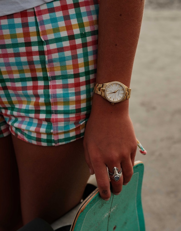 Maxum - Sydney - White Dial, Gold Tone Case & Bracelet