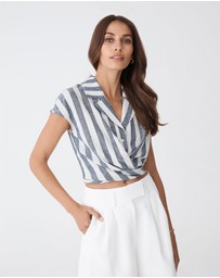 Forcast - Ikaria Linen Blend Wrap Shirt