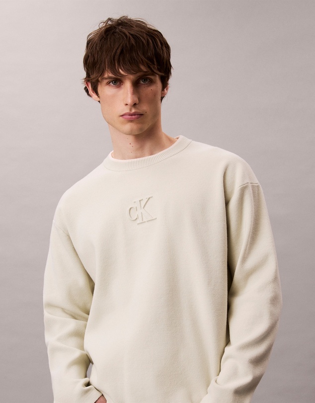 Calvin Klein Jeans - Embossed Monogram Logo Relaxed Sweater