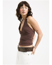 General Pants Co. Basics - Plunge Halter Top