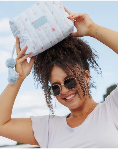 The Somewhere Co - Blue Garden Cosmetic Case