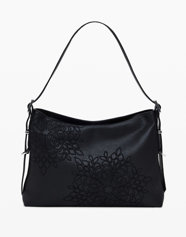 Desigual - Medium embroidered faux leather bag