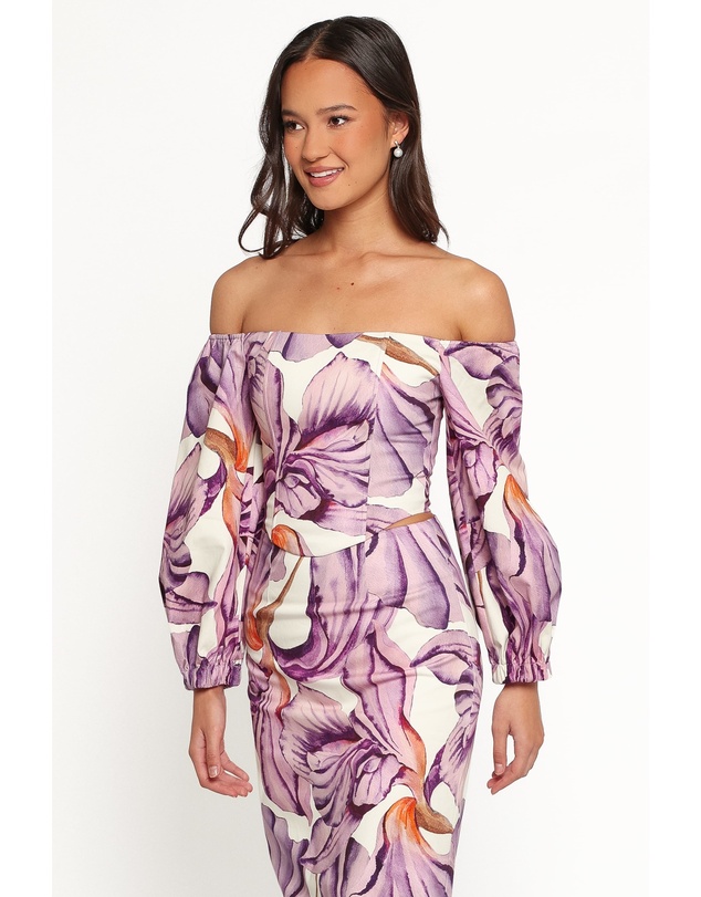 Petal & Pup - Kitty Off Shoulder Top - Orchid Floral