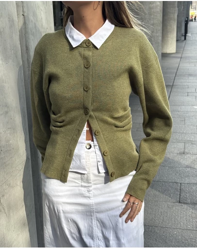 Lover - Dido Sculpted Wool Cardigan