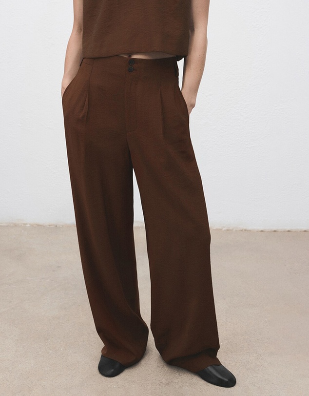 M.N.G - Straight-Fit Pleated Trousers