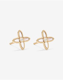 Michael Hill - Mother of Pearl Flower Pendant and Stud Earrings Set in 18kt Gold Vermeil