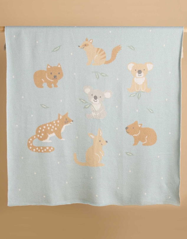 Purebaby - Australiana Jacquard Blanket- Babies