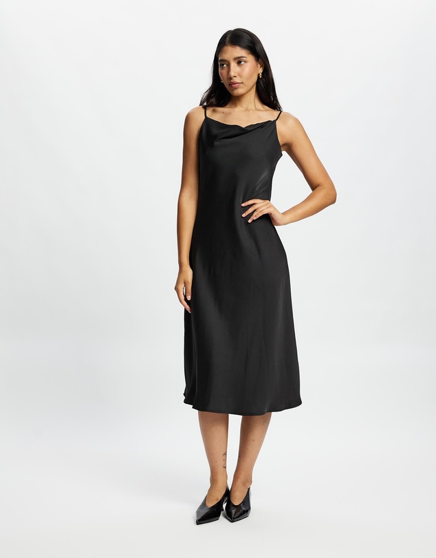 Mossée - Sophia Cowl Neck Silk Dress